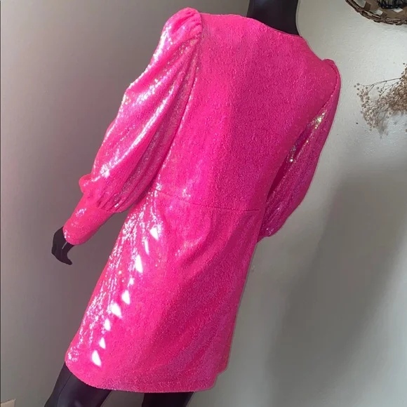 Gianni Bini Pink Sequin Fun Birthday Party Dress NWoTs - Picture 7 of 15